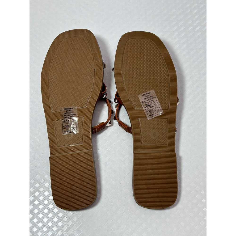 Pierre Dumas Studded Sandal in New Tan~Size 8 - Picture 3 of 13